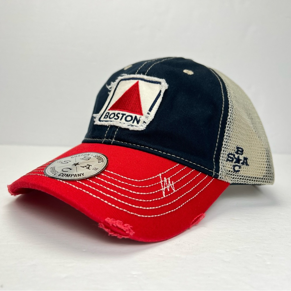 Citgo Boston Trucker Hat Boston Sports Apparel Navy Red Cap Snapback One Size